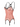 Magda Coral-pink soft Garter Dress