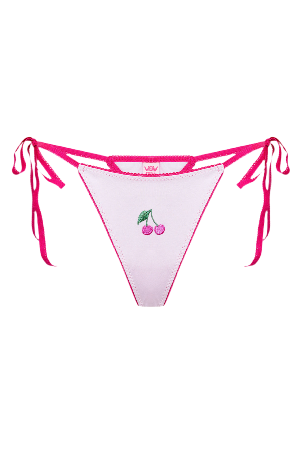 Mandy Cherry pink thongs with ties