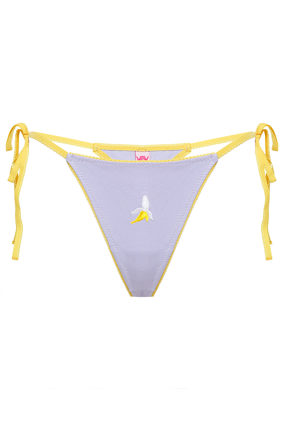 Mandy Banana Lavender thongs with ties