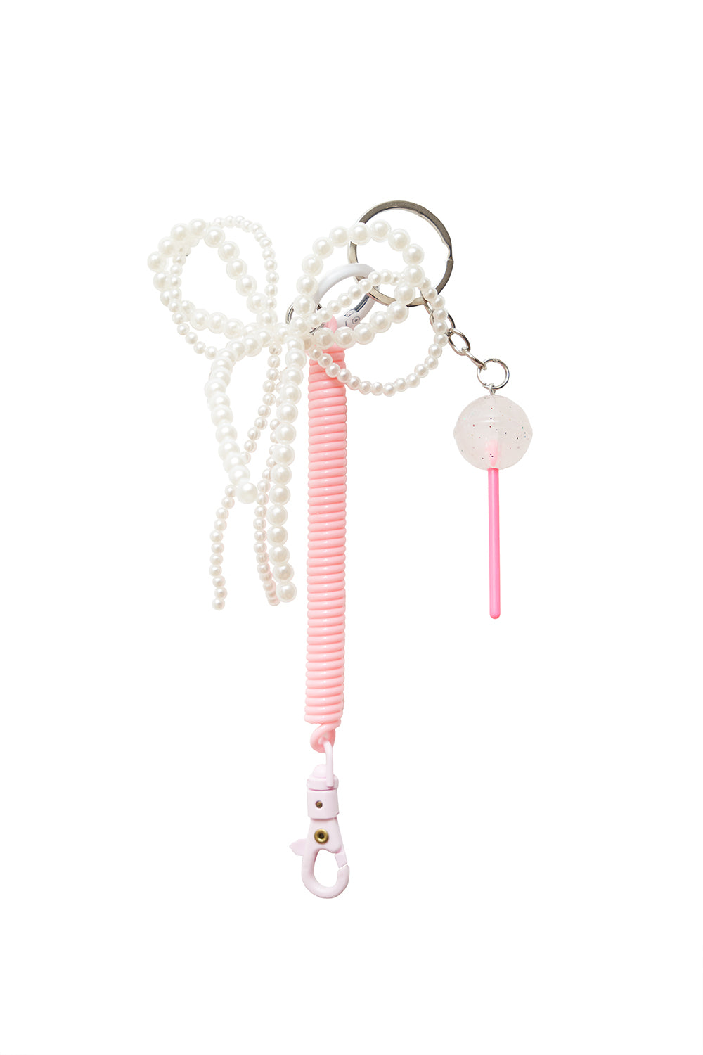 Bauble Silver/Pearl keychain by Secret Room