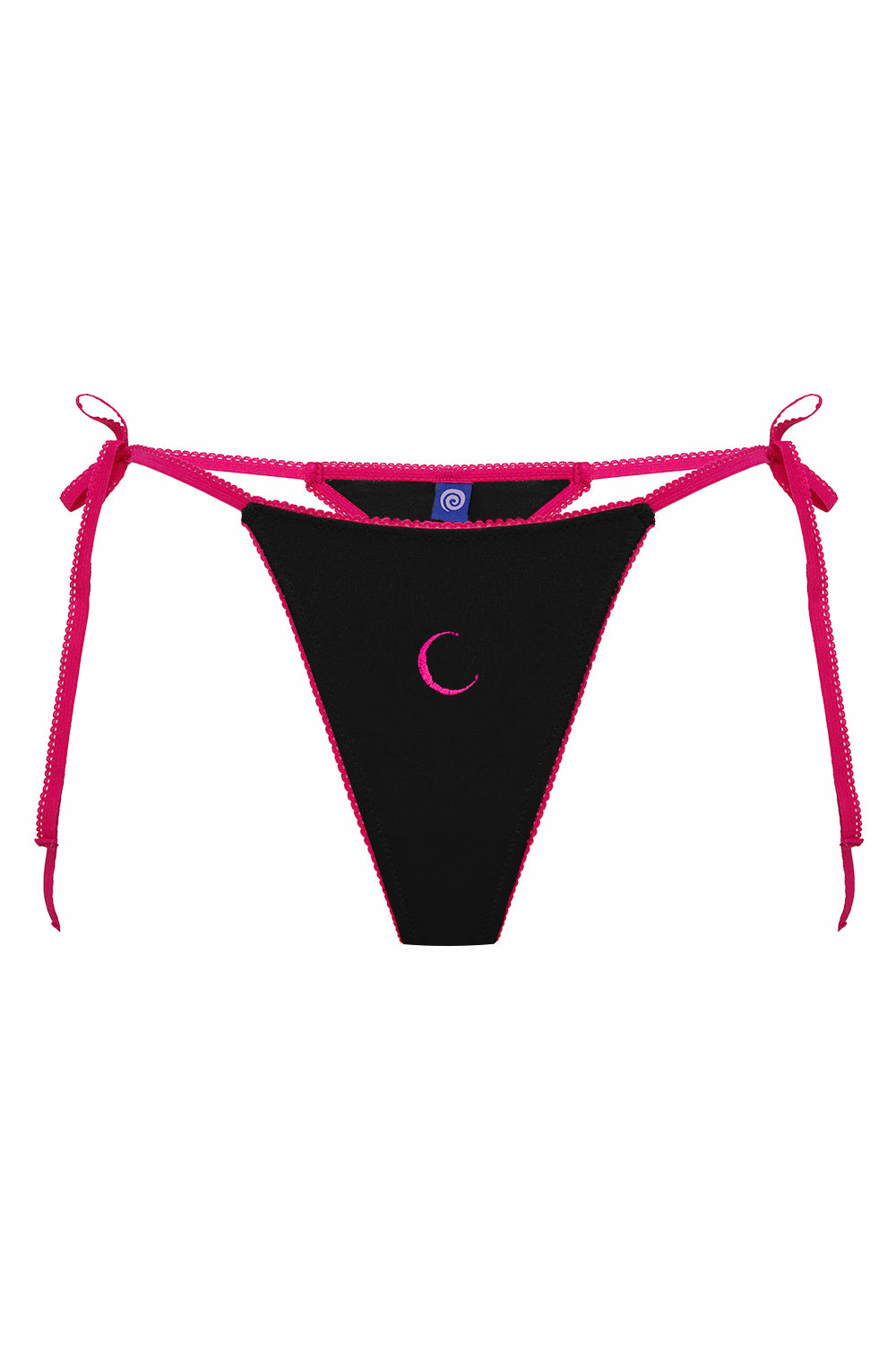 Mandy Lunar Black thongs with ties for YULIA NELSON