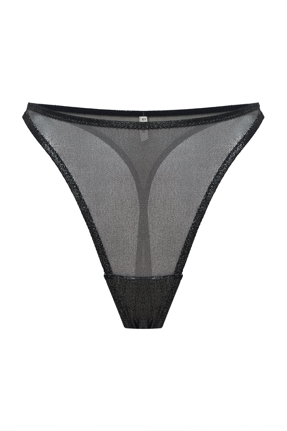 Parabola Silver Black high waisted thongs for YULIA NELSON