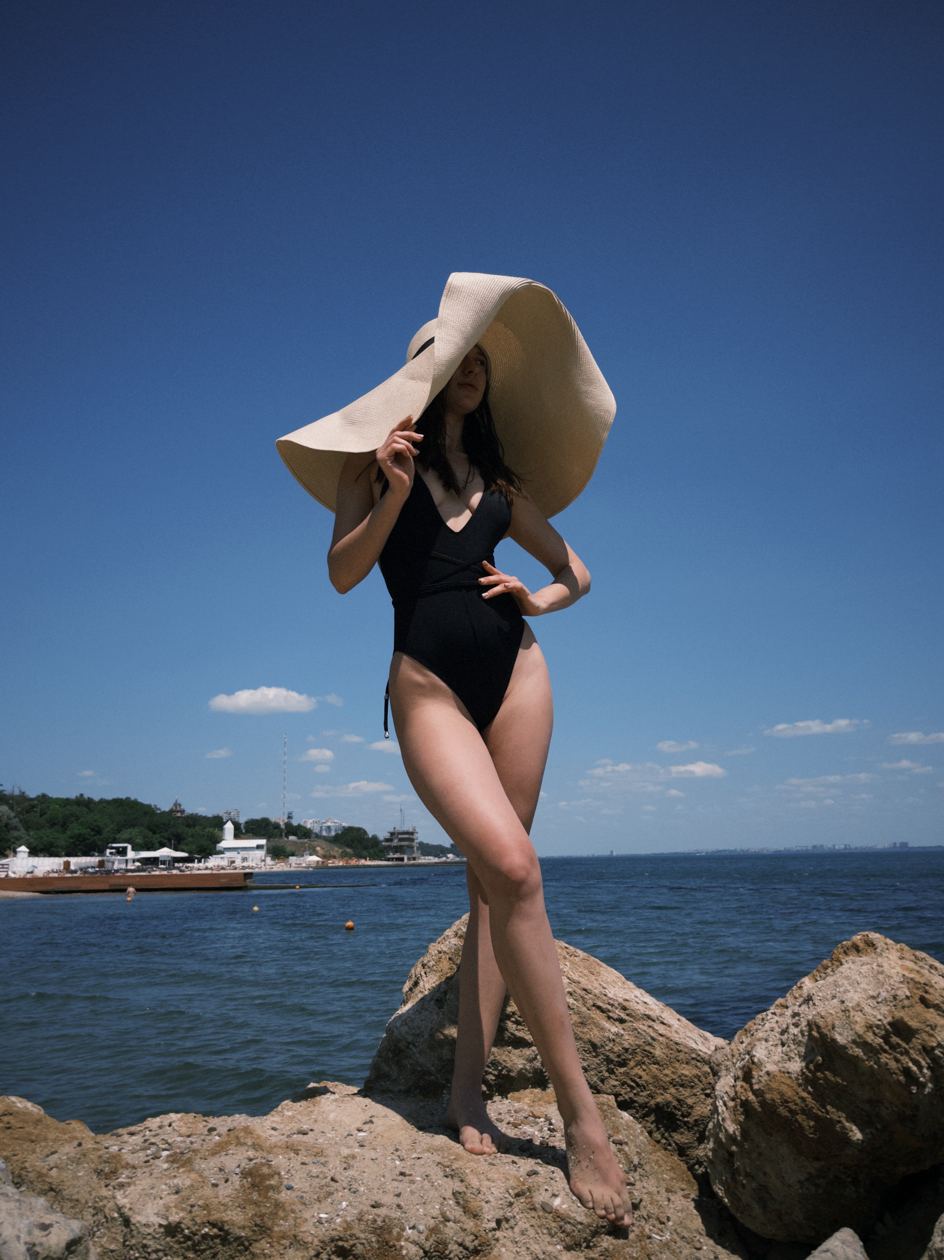Adriana Black swimsuit