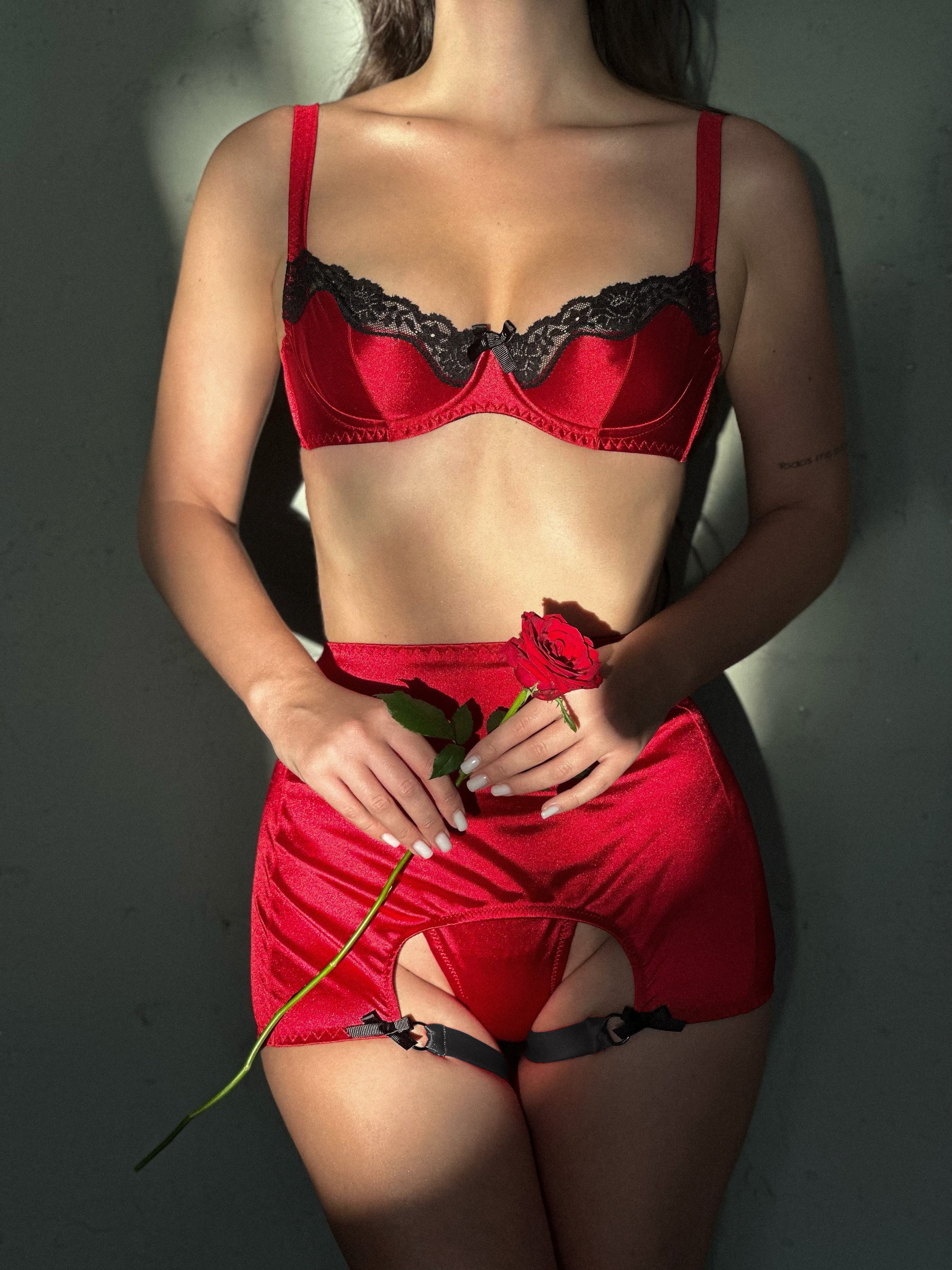 Virginia Red garter belt