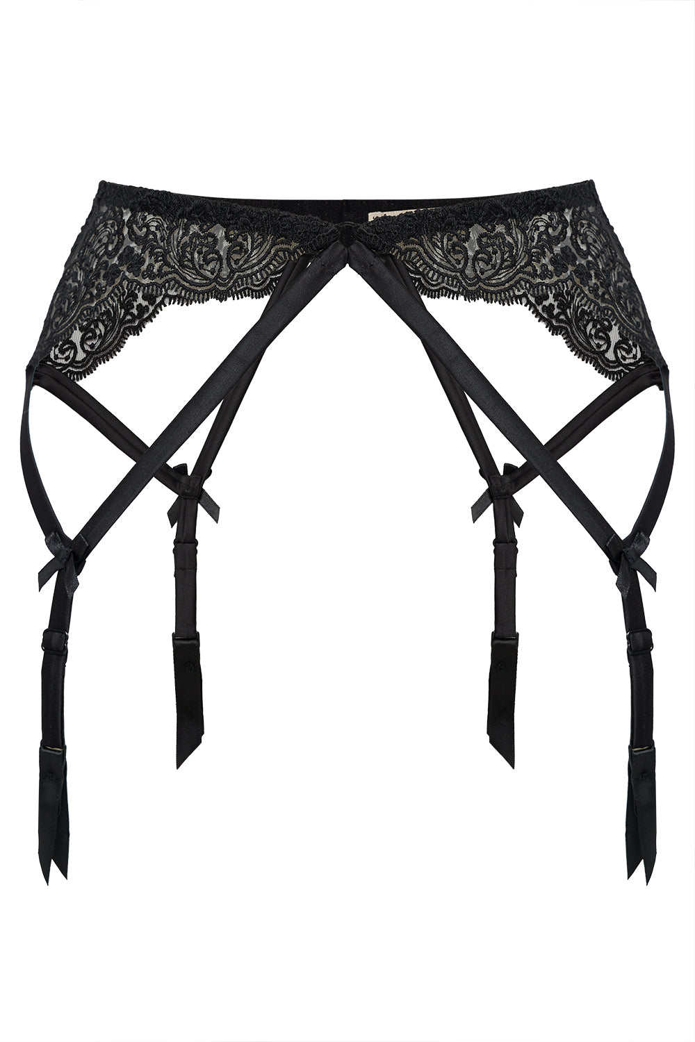 Flore Black garter belt