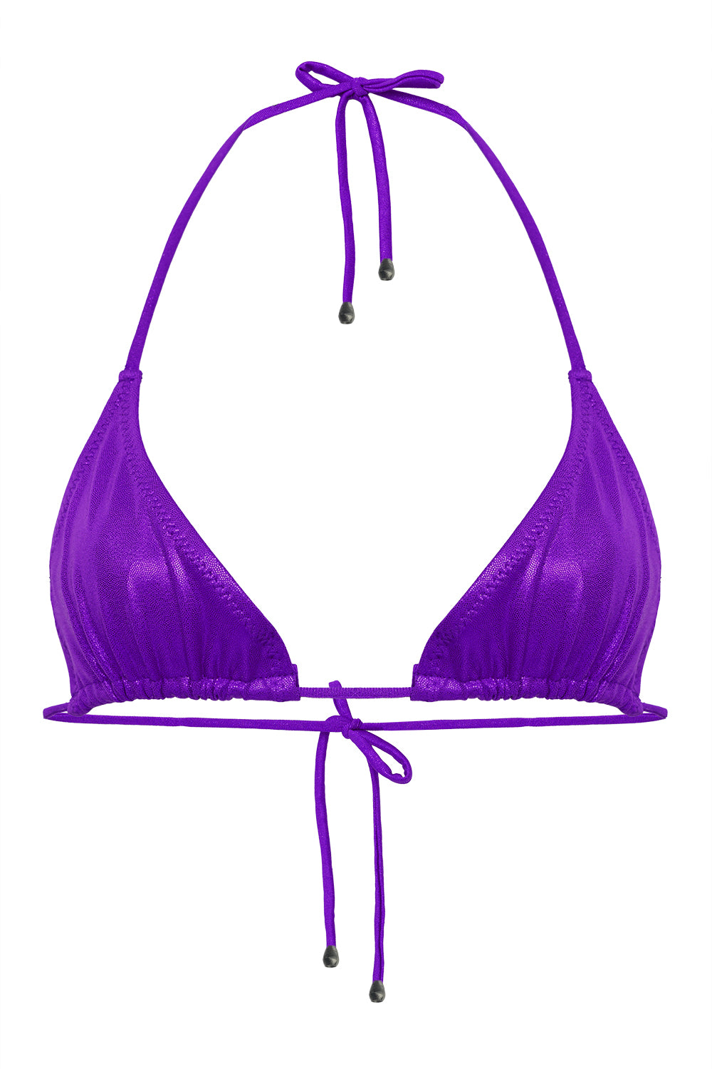 Amelia metallic violet bikini top
