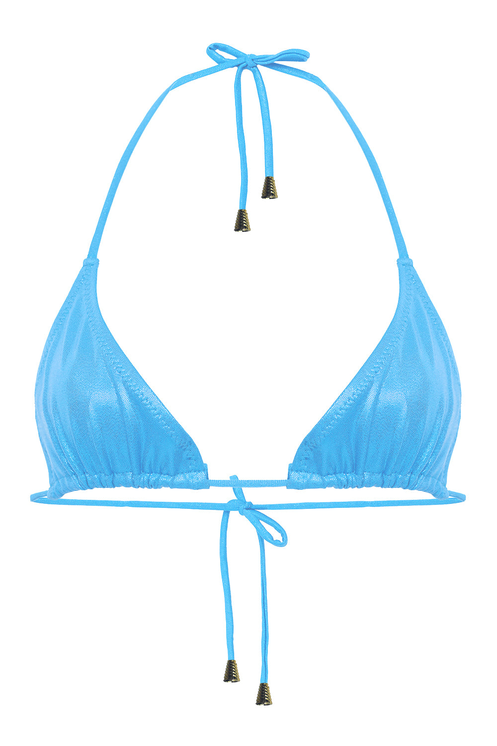 Amelia Metallic Ocean bikini top