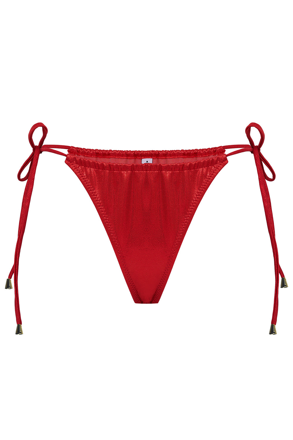 Amelia metallic red bikini bottom