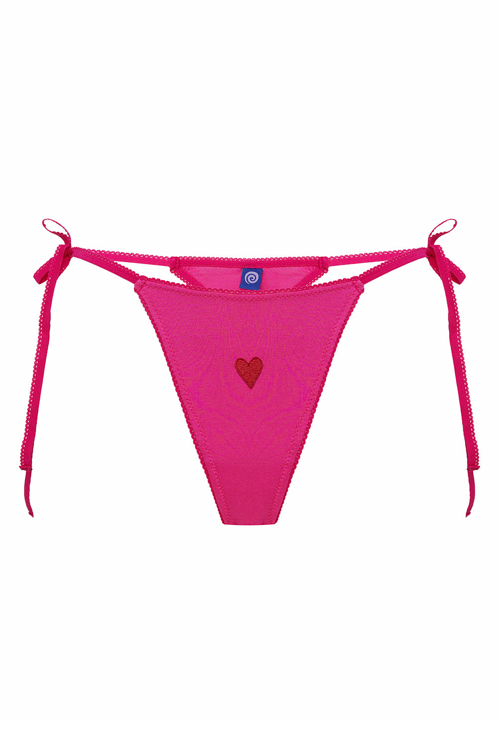 Mandy Heart Fuchsia thongs with ties