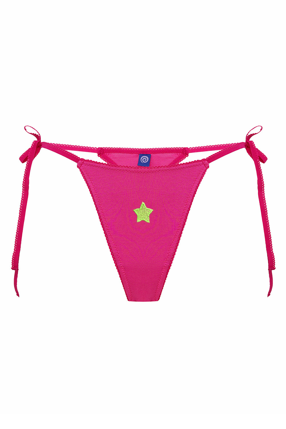 Mandy Stars Fuchsia thongs with ties