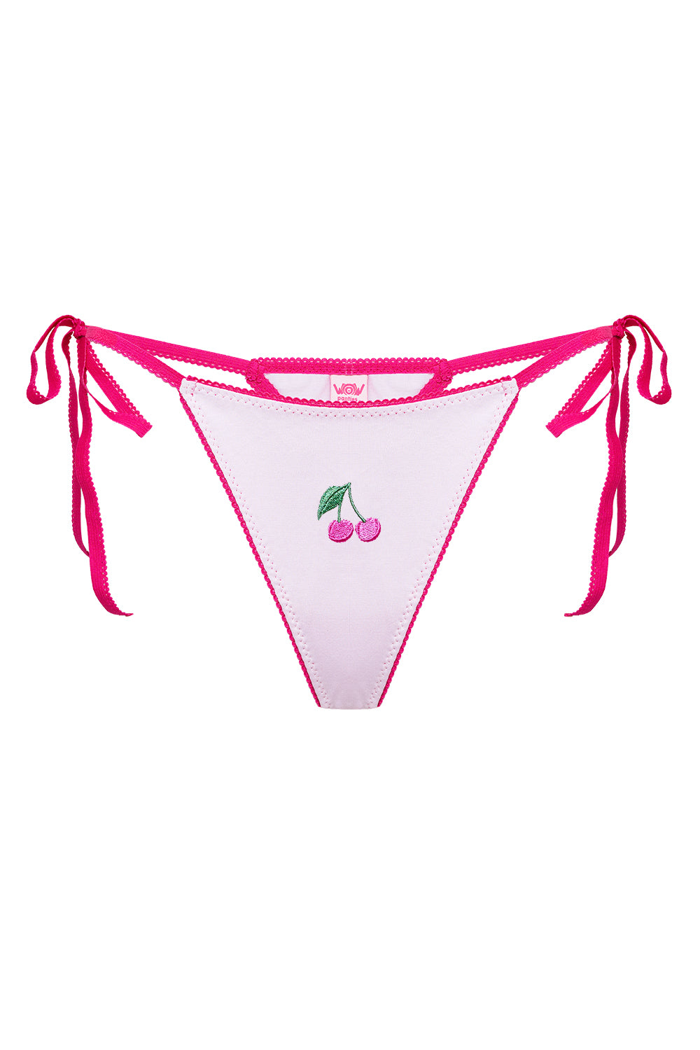 Mandy Cherry pink thongs with ties