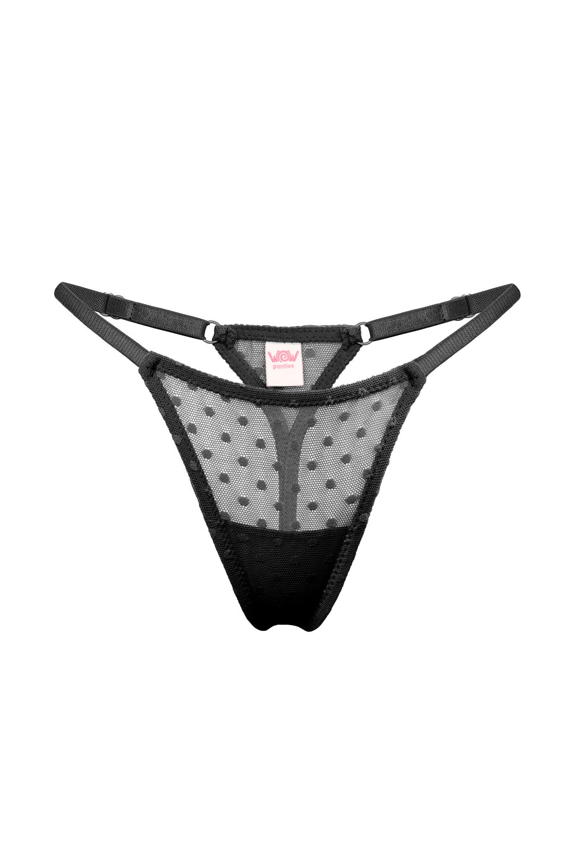 Mimi Black dots thongs