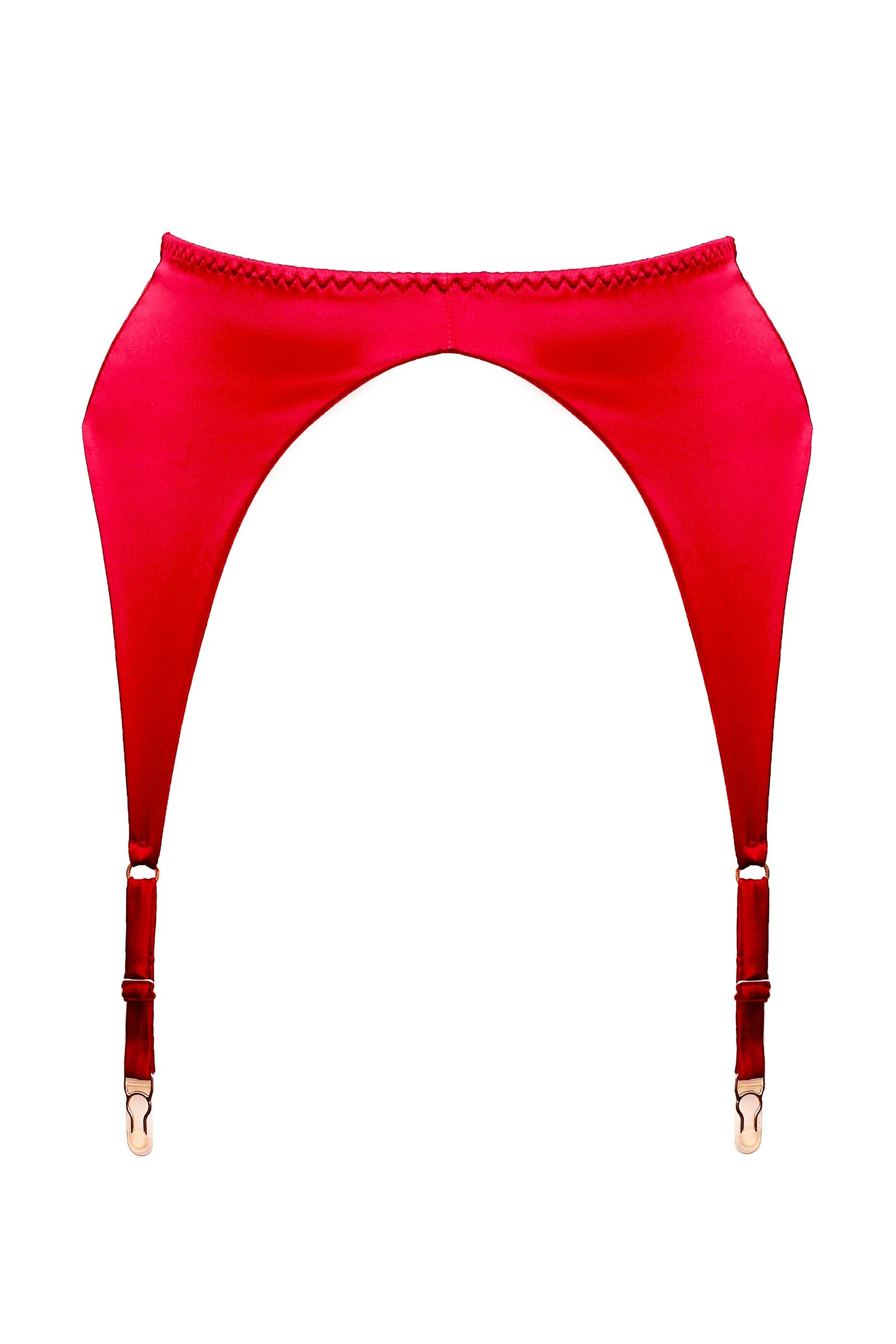 Cymothoe Red garter belt - yesUndress