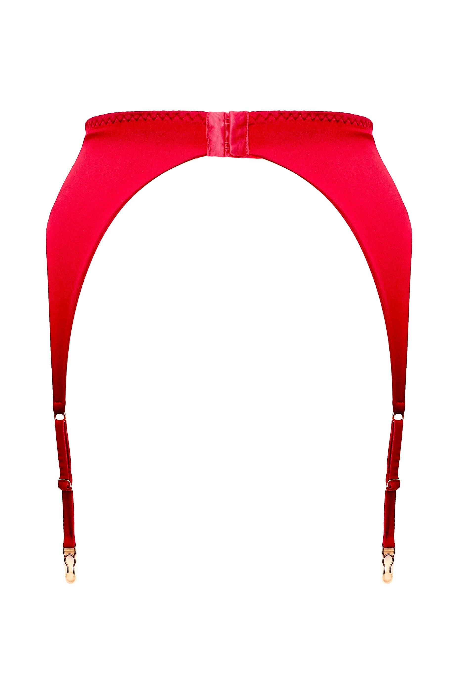 Cymothoe Red garter belt - yesUndress