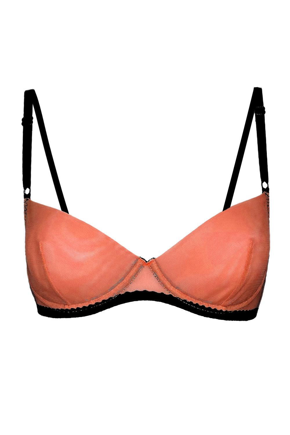 Marshmallow orange black bra - yesUndress