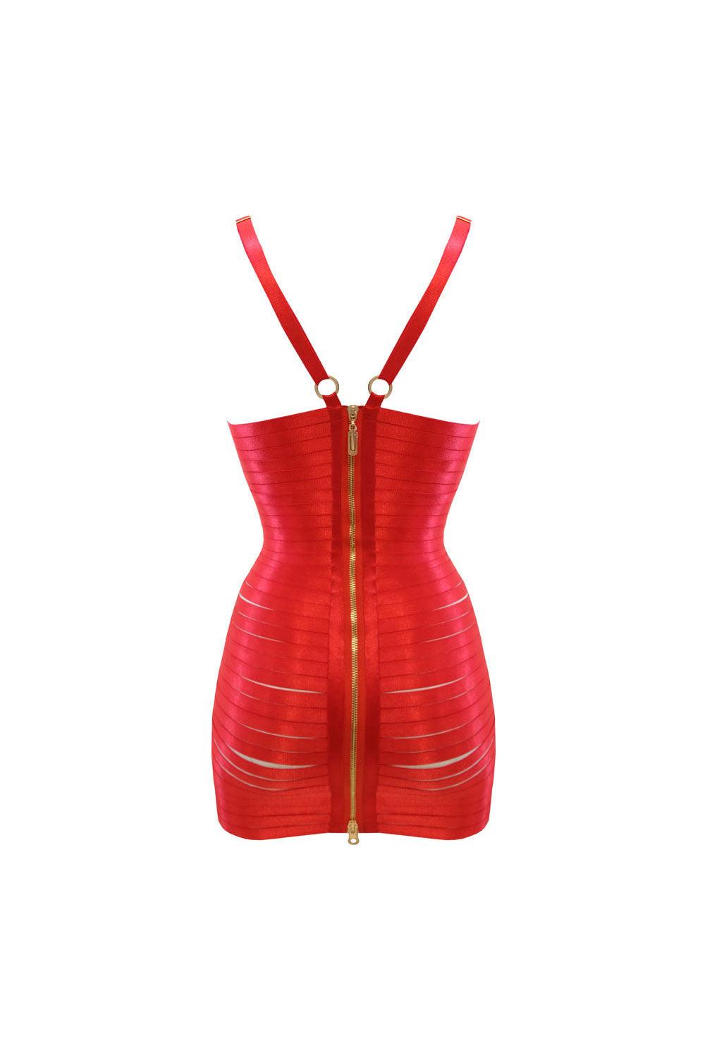 Maura red dress - Bondage dress by Keosme. Shop on yesUndress