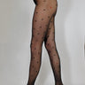 Hearts print black tights - yesUndress