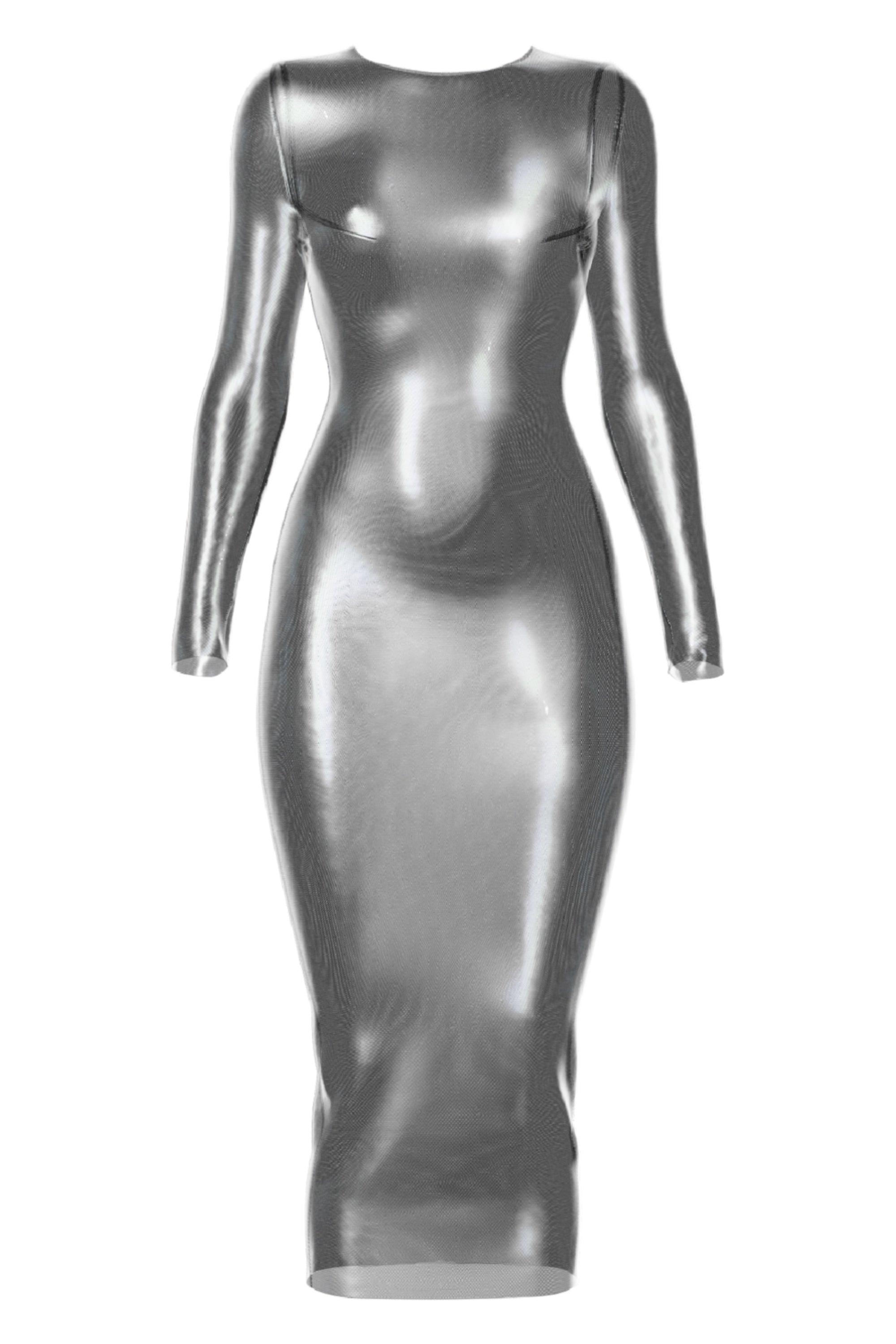 Tefia silver long dress - yesUndress