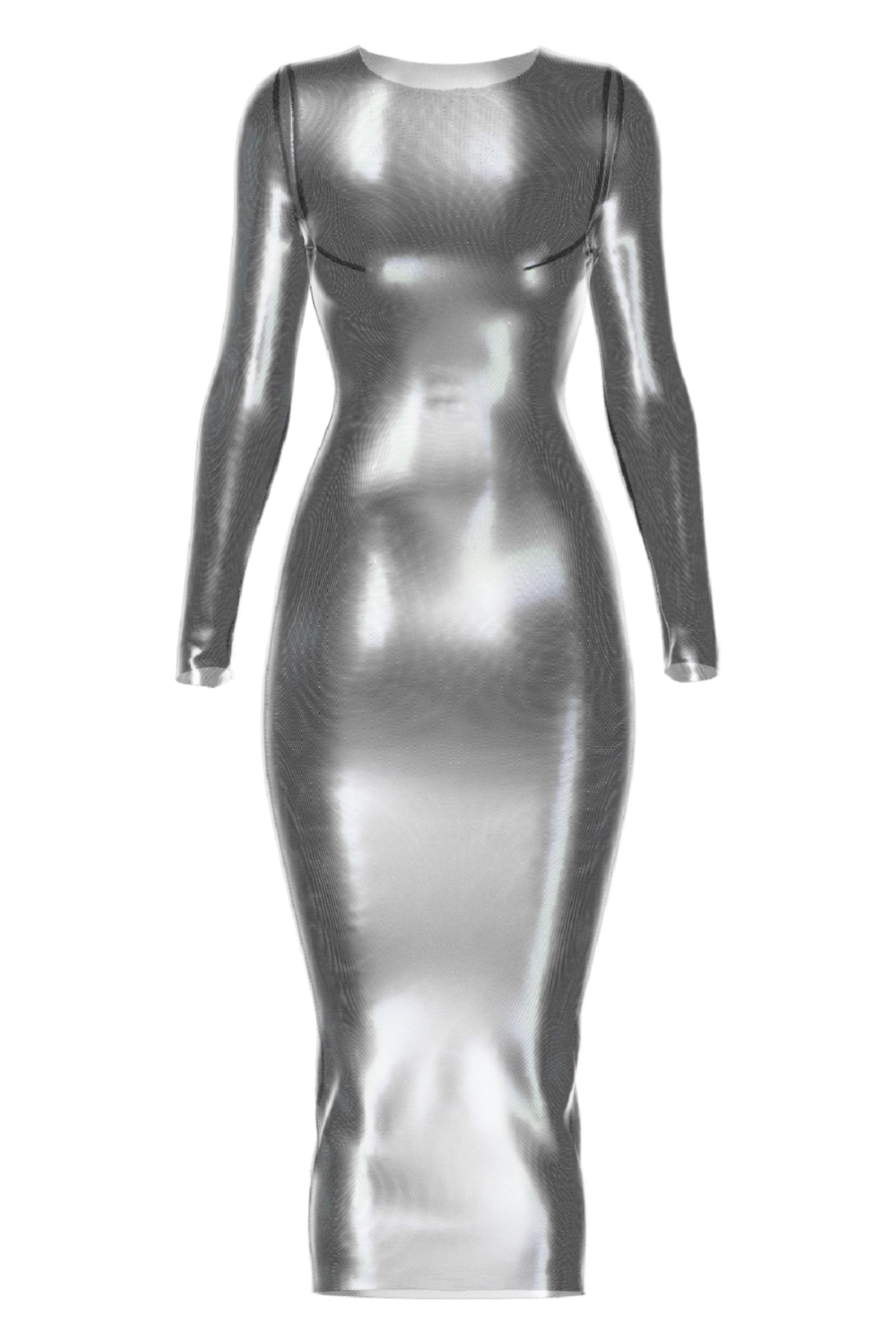 Tefia silver long dress - yesUndress